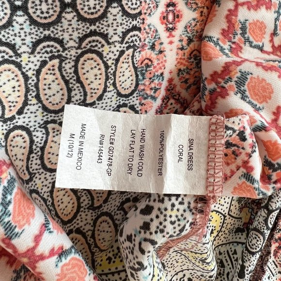 PEoples Project LA Womens Dress Medium Boho Patchwork Ruffle Cottagecore 14098 - Picture 8 of 9